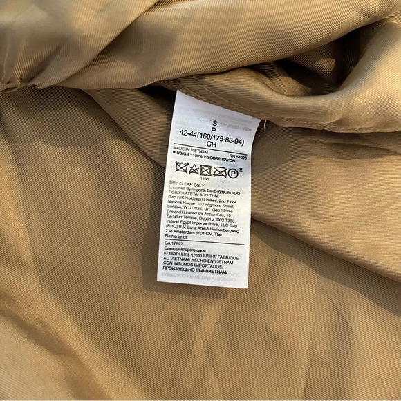 Banana Republic Holiday 2021 Utility Flo Rayon Khaki Twill Dress Balloon Sleeves - Picture 4 of 10